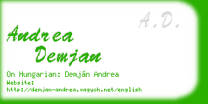 andrea demjan business card