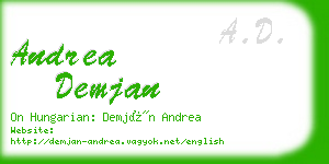 andrea demjan business card